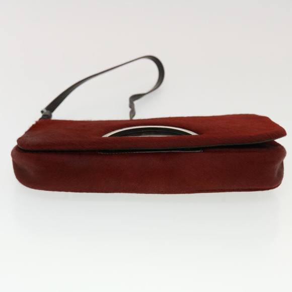 Christian Dior Maris Pearl Shoulder Bag Harako leather Red MA-1909 Auth 44311 - Picture 5 of 16